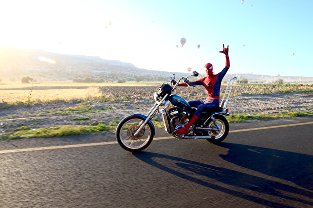 Turkish 'Spider-Man' on duty in Turkey's Cappadocia