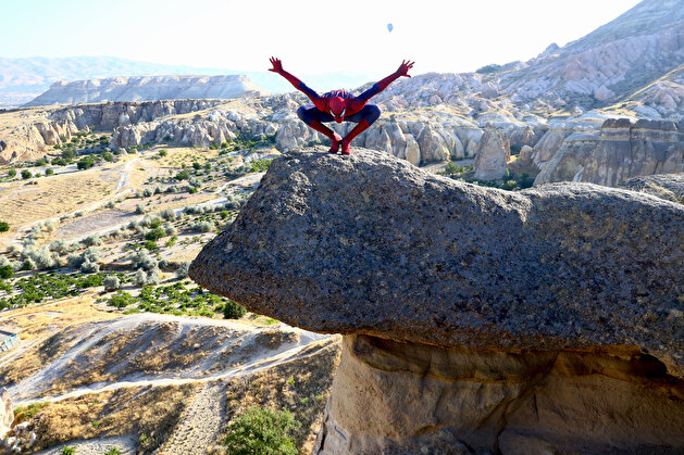 Turkish 'Spider-Man' on duty in Turkey's Cappadocia