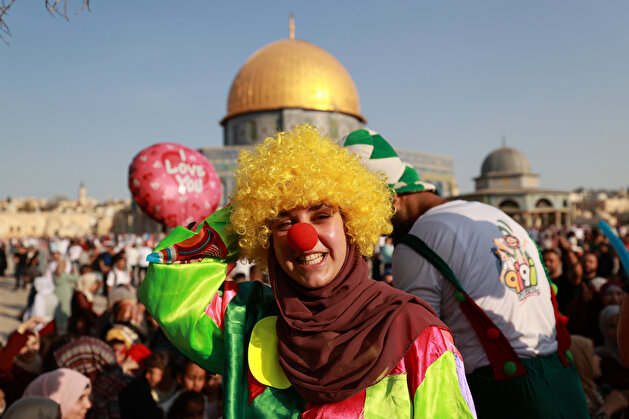 Palestinians celebrate Eid al-Adha at Masjid al-Aqsa in Jerusalem
