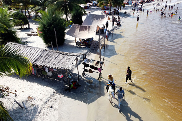 Tourists visit gorgeous tropical beaches of Ivory Coast