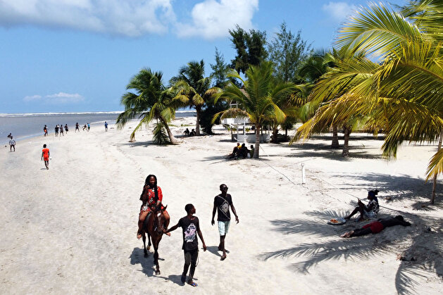 Tourists visit gorgeous tropical beaches of Ivory Coast