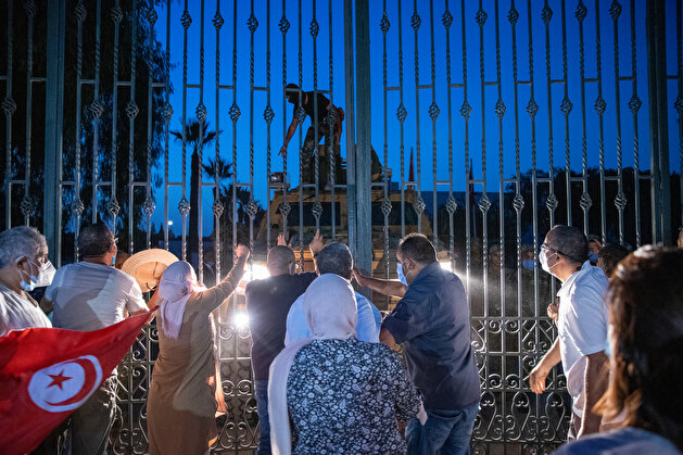 Tunisians stage protest after President Saied suspends parliament, sacks PM