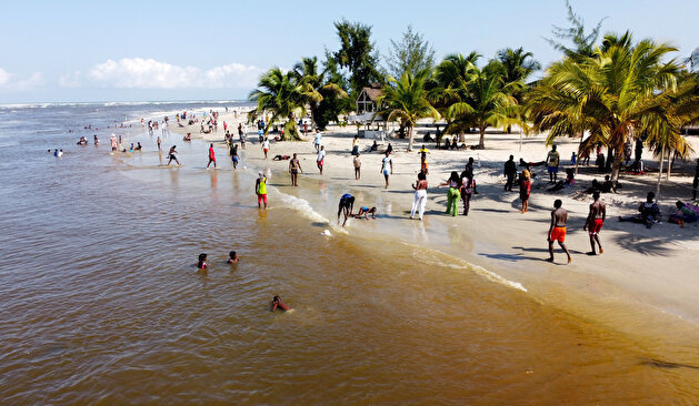 Tourists visit gorgeous tropical beaches of Ivory Coast