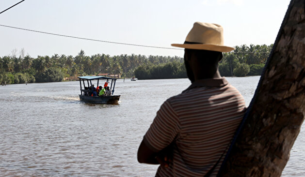 Tourists visit gorgeous tropical beaches of Ivory Coast