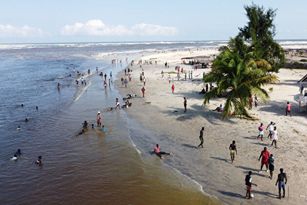 Tourists visit gorgeous tropical beaches of Ivory Coast
