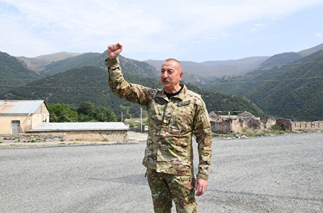 Azerbaijan's Aliyev visits liberated Karabakh towns of Lachin, Kalbajar