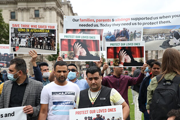 Afghans hold demonstration in London after Taliban's Kabul takeover