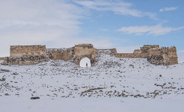 World Heritage Site Ani dons white coat in March