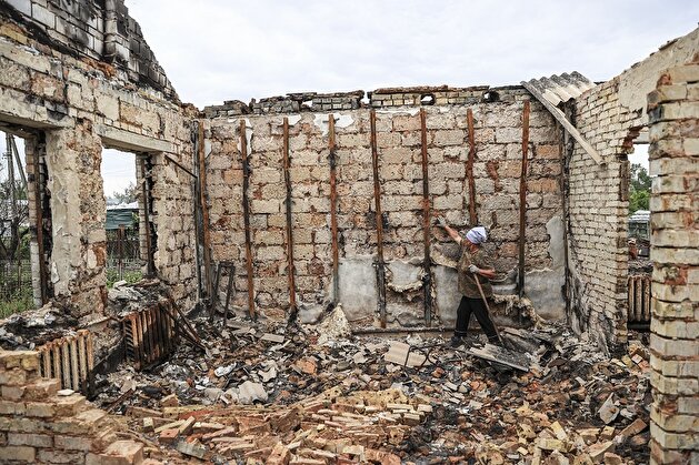 67-year-old Ukrainian woman lives in basement of her destroyed home as Russia forges on