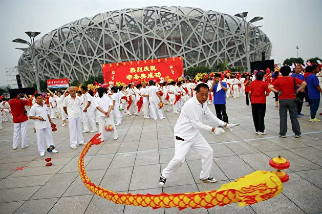 China celebrates winning bid to host the 2022 Winter Olympics