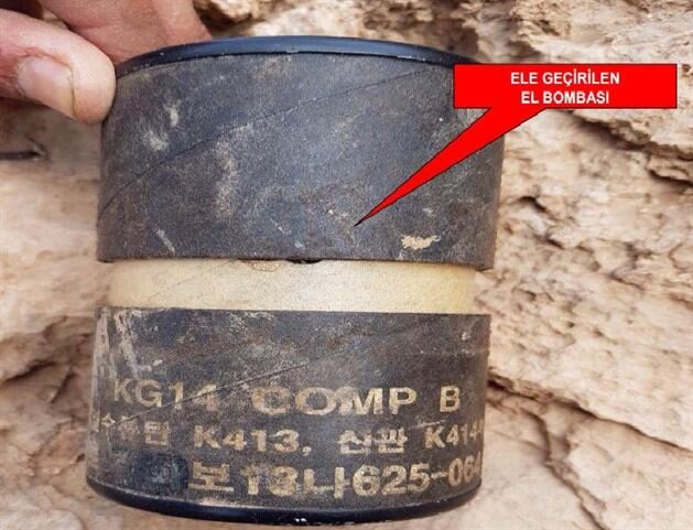 Weapons and explosives seized by Turkish Army in Kato