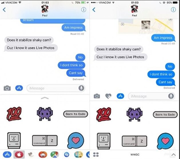 مقارنة بين iOS 11 و iOS 10