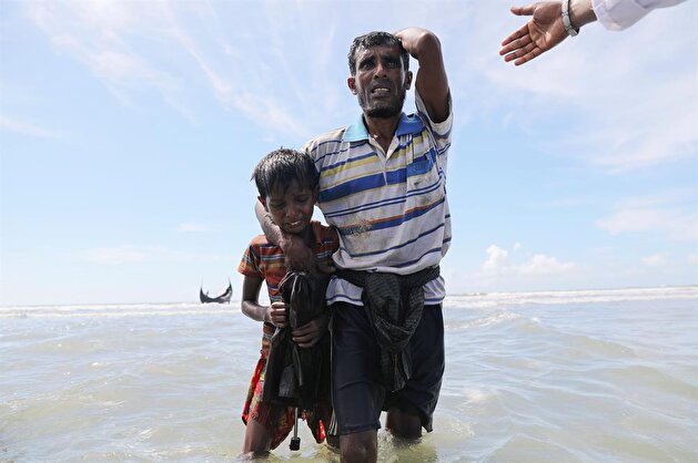 Newly arrived Rohingya refugees