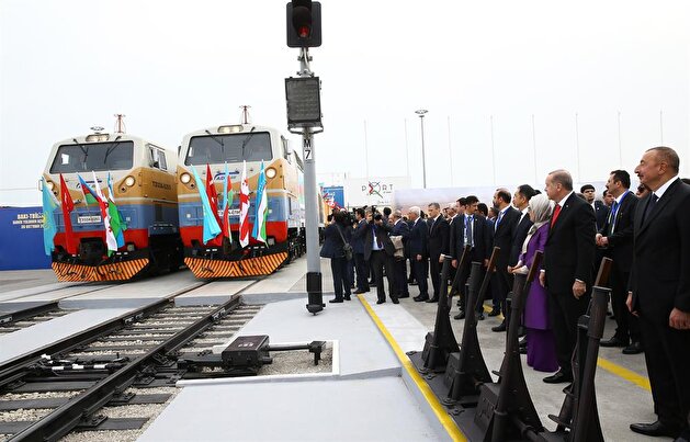 Train service linking Baku-Tbilisi-Kars launched