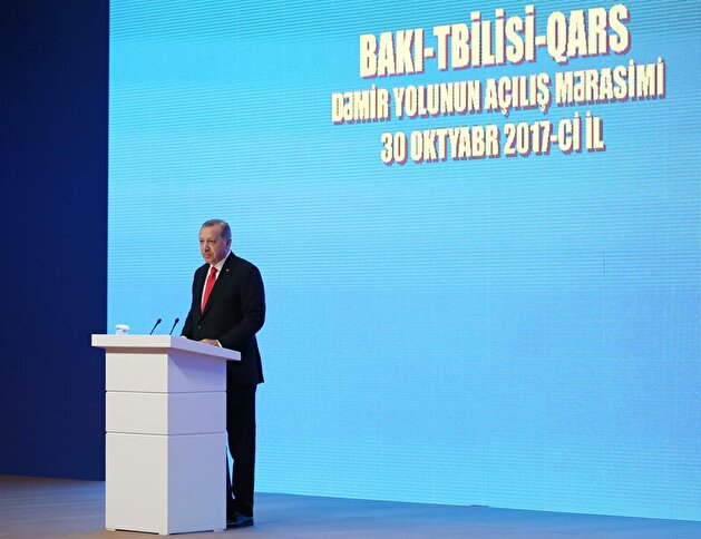 Train service linking Baku-Tbilisi-Kars launched