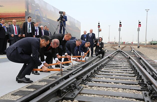 Train service linking Baku-Tbilisi-Kars launched