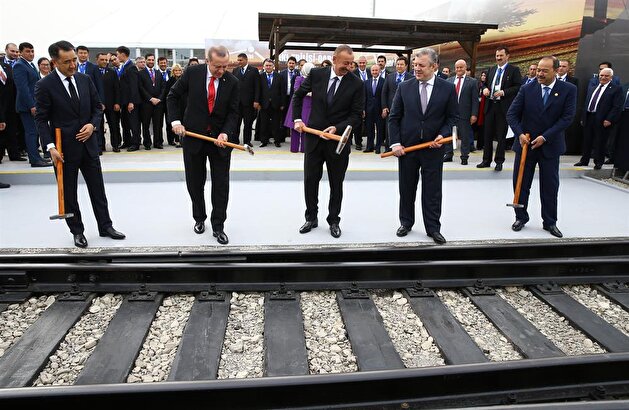 Train service linking Baku-Tbilisi-Kars launched