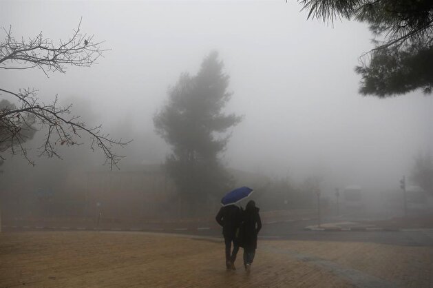 Fog envelops Jerusalem