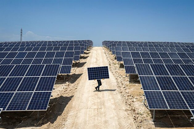 Solar power plant construction in Turkey's Van