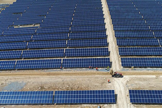 Solar power plant construction in Turkey's Van