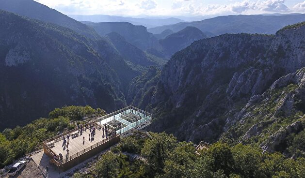 Glass Observation Terrace in Turkey's Kastamonu