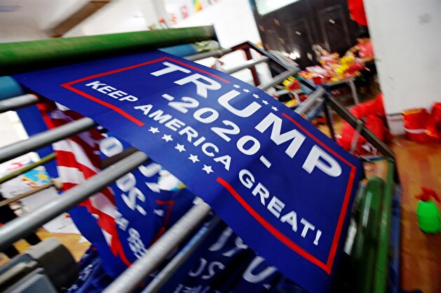 Flags for Donald Trump's 2020 re-election are made in China