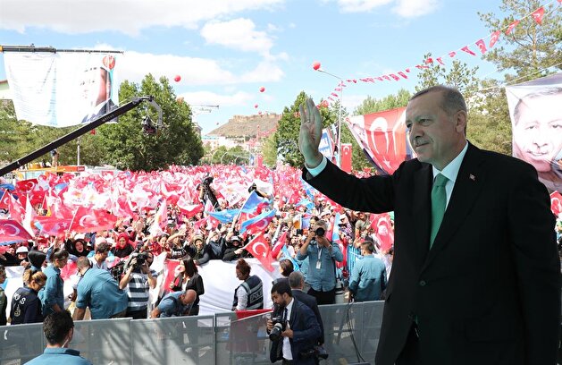 Turkish President Recep Tayyip Erdoğan in Bayburt