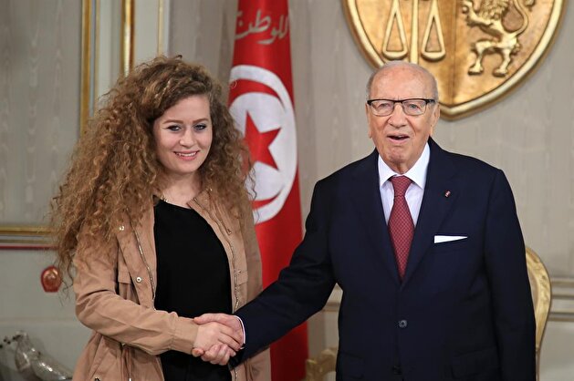 Tunisian president meets Palestinian teen Ahed Tamimi