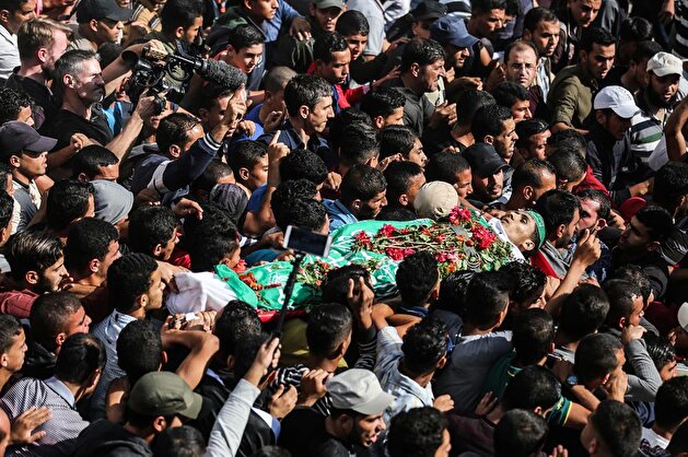 Funeral ceremony of Palestinian in Gaza
