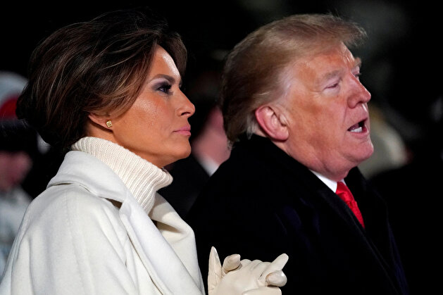 Teary-eyed Trump and Melania attend National Christmas Tree Lighting ceremony