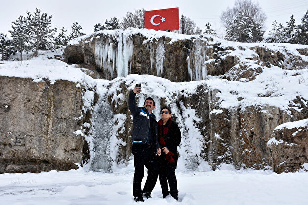 Winter beauty in the Hobbit Village in Turkey