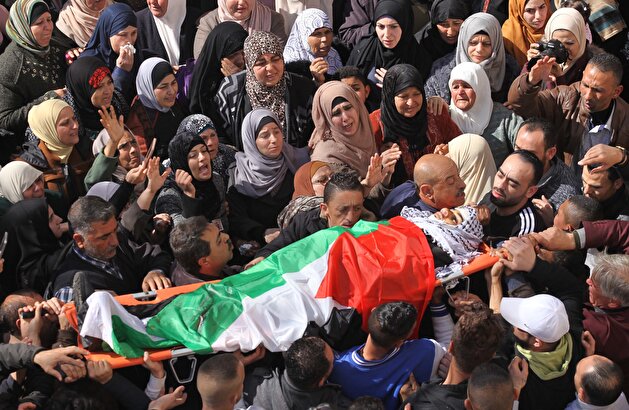Funeral of Palestinian in West Bank