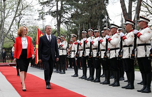 Turkish National Defense Minister Hulusi Akar in North Macedonia