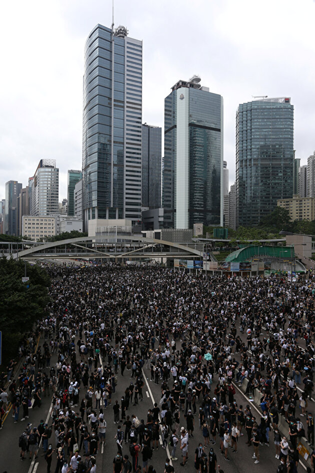 Demonstration against a proposed extradition bill in Hong Kong
