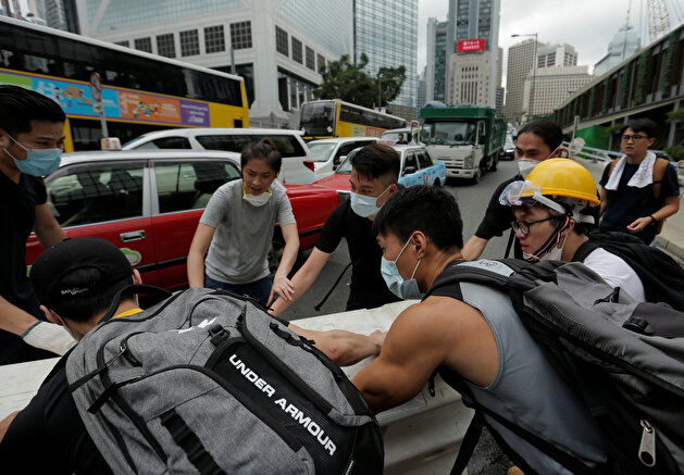 Demonstration against a proposed extradition bill in Hong Kong