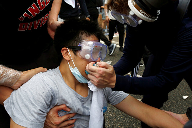 Demonstration against a proposed extradition bill in Hong Kong