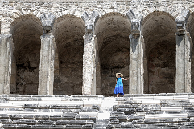 Aspendos Antique Theatre in Turkey's Antalya