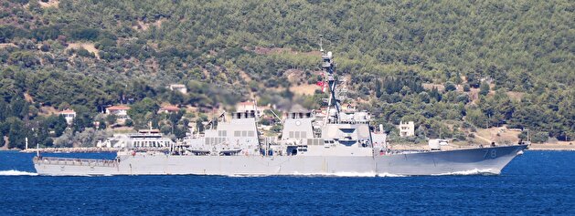 US Navy ship passes through Dardanelles Strait