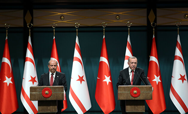 Turkish President Erdoğan, Turkish Cypriot Prime Minister Ersin Tatar joint press conference in Ankara