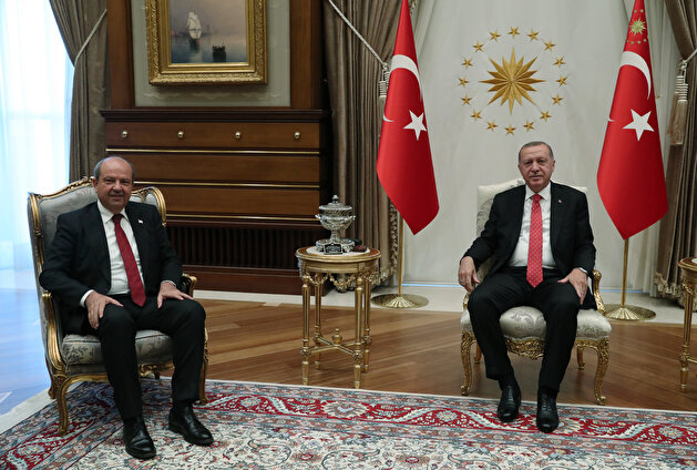 Turkish President Erdoğan, Turkish Cypriot Prime Minister Ersin Tatar joint press conference in Ankara