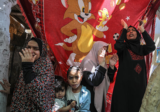 Funeral of Palestinian police officers in Gaza
