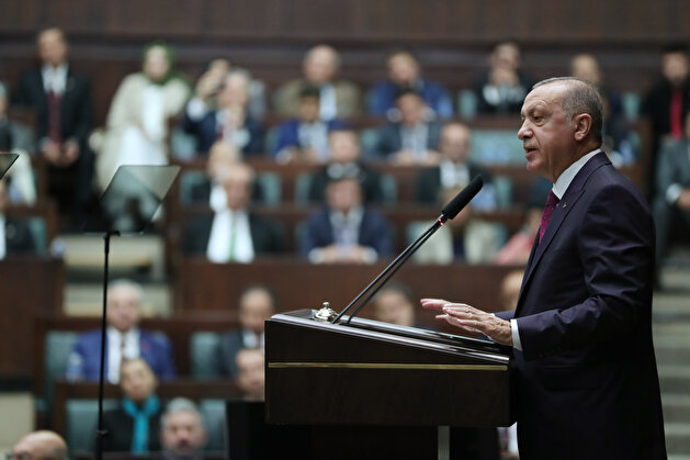 Turkish President Erdoğan attends a meeting of his ruling AK Party in Ankara