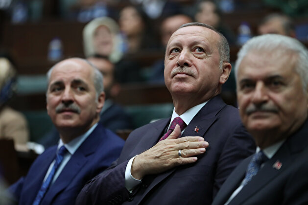 Turkish President Erdoğan attends a meeting of his ruling AK Party in Ankara