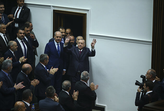 Turkish President Erdoğan attends a meeting of his ruling AK Party in Ankara