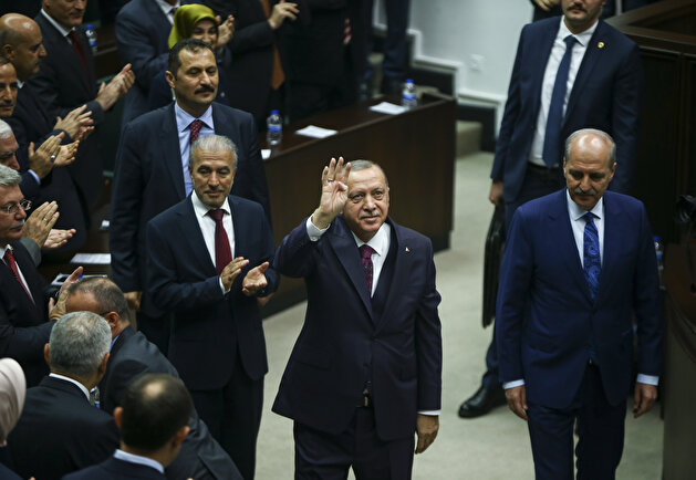 Turkish President Erdoğan attends a meeting of his ruling AK Party in Ankara