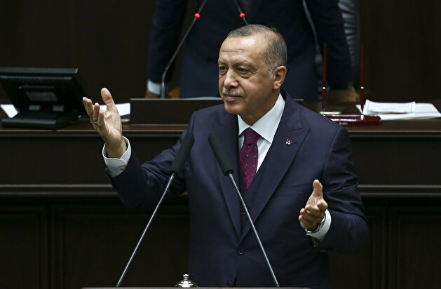 Turkish President Erdoğan attends a meeting of his ruling AK Party in Ankara