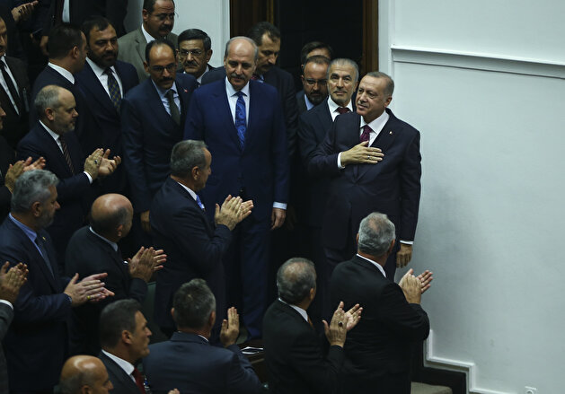 Turkish President Erdoğan attends a meeting of his ruling AK Party in Ankara