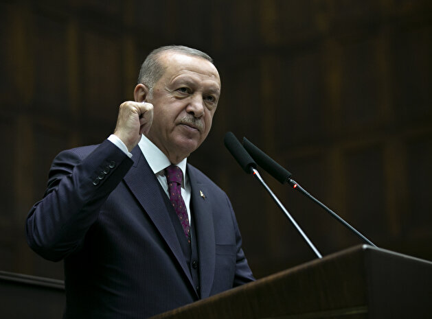 Turkish President Erdoğan attends a meeting of his ruling AK Party in Ankara