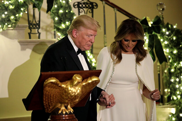 US President Donald Trump and First Lady Melania Trump at the Congressional Ball in Washington