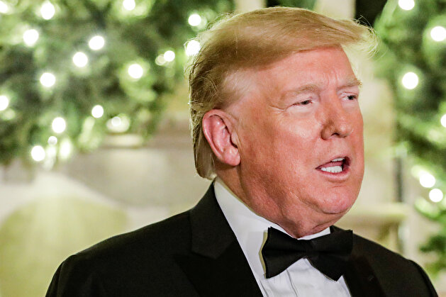 US President Donald Trump and First Lady Melania Trump at the Congressional Ball in Washington
